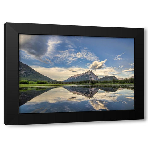 Mountain Lake 34 Black Modern Wood Framed Art Print by Lee, Rachel