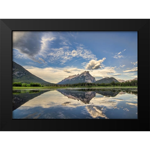 Mountain Lake 34 Black Modern Wood Framed Art Print by Lee, Rachel