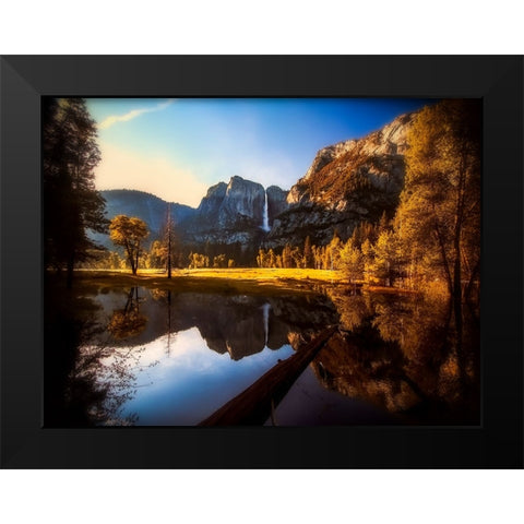 Mountain Lake 35 Black Modern Wood Framed Art Print by Lee, Rachel