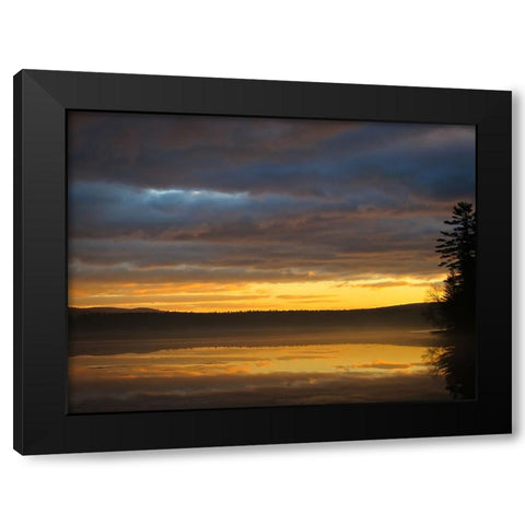 Mountain Lake 6 Black Modern Wood Framed Art Print with Double Matting by Lee, Rachel