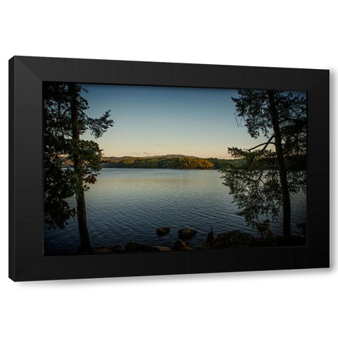 Mountain Lake 7 Black Modern Wood Framed Art Print by Lee, Rachel