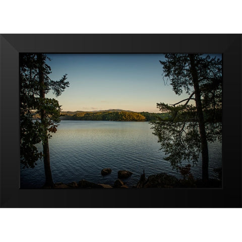 Mountain Lake 7 Black Modern Wood Framed Art Print by Lee, Rachel