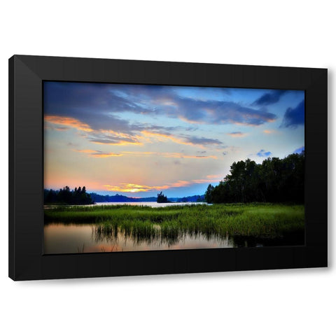 Mountain Lake 9 Black Modern Wood Framed Art Print by Lee, Rachel