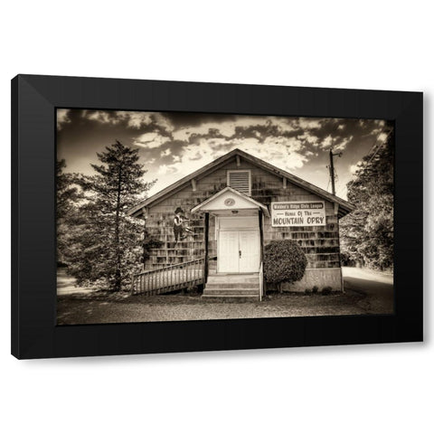 Mountain Opry Sepia Black Modern Wood Framed Art Print with Double Matting by Lee, Rachel