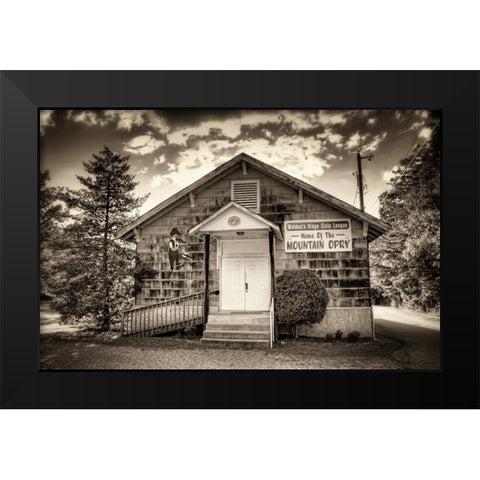 Mountain Opry Sepia Black Modern Wood Framed Art Print by Lee, Rachel