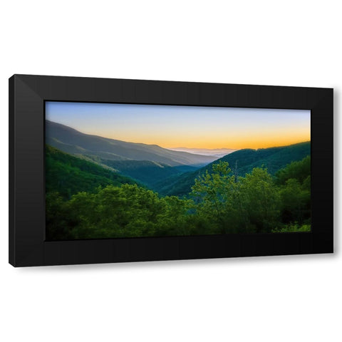 Mountain View 16 Black Modern Wood Framed Art Print by Lee, Rachel