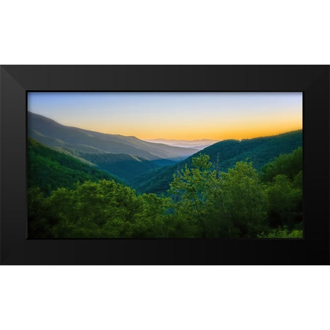 Mountain View 16 Black Modern Wood Framed Art Print by Lee, Rachel