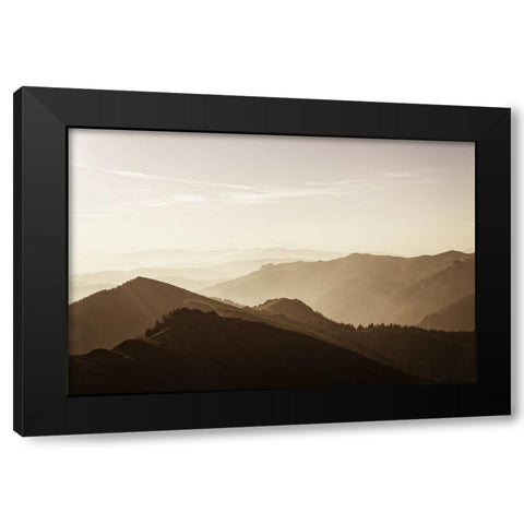 Mountain View 17 Soft Color Black Modern Wood Framed Art Print by Lee, Rachel