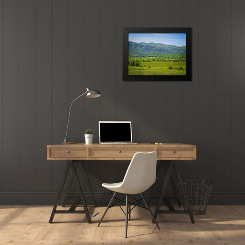 Mountain View 24 Black Modern Wood Framed Art Print by Lee, Rachel