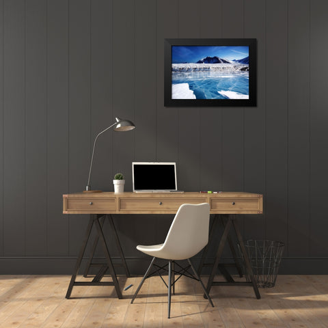 Mountain View 26 Black Modern Wood Framed Art Print by Lee, Rachel