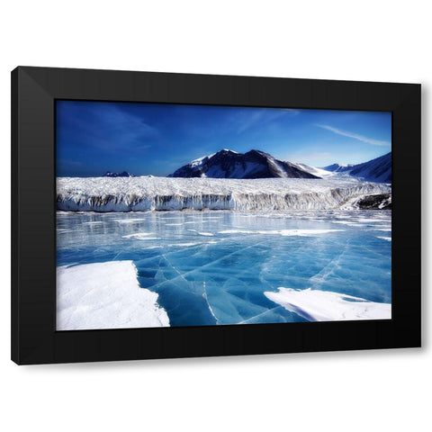 Mountain View 26 Black Modern Wood Framed Art Print by Lee, Rachel