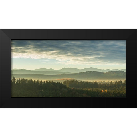 Mountain View 31 Black Modern Wood Framed Art Print by Lee, Rachel