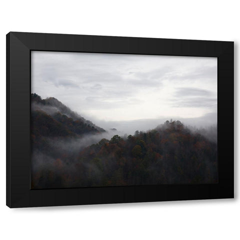 Mountain View 32 Black Modern Wood Framed Art Print by Lee, Rachel