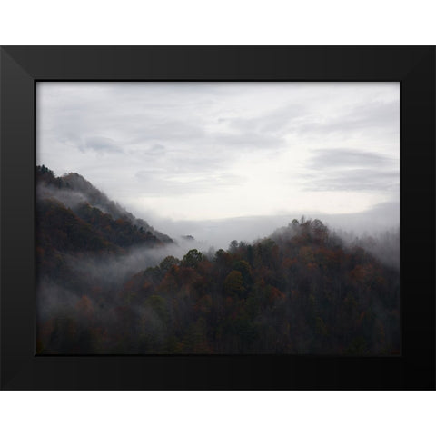 Mountain View 32 Black Modern Wood Framed Art Print by Lee, Rachel