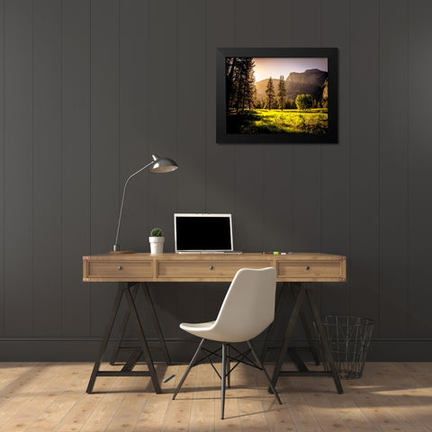 Mountain View 42 Black Modern Wood Framed Art Print by Lee, Rachel