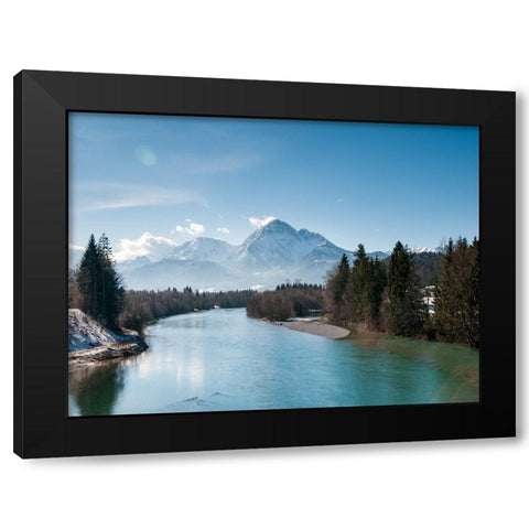 Mountain View 49 Black Modern Wood Framed Art Print by Lee, Rachel