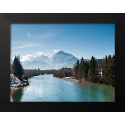 Mountain View 49 Black Modern Wood Framed Art Print by Lee, Rachel