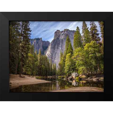 Mountain View 50 Black Modern Wood Framed Art Print by Lee, Rachel