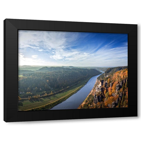 Mountain View 51 Black Modern Wood Framed Art Print by Lee, Rachel