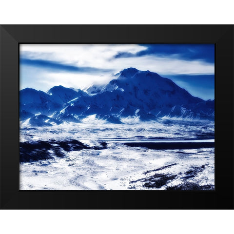 Mountain View 56 Black Modern Wood Framed Art Print by Lee, Rachel