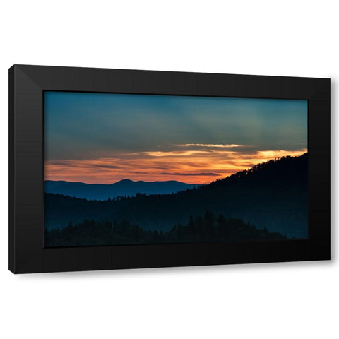 Mountain View 62 Black Modern Wood Framed Art Print with Double Matting by Lee, Rachel