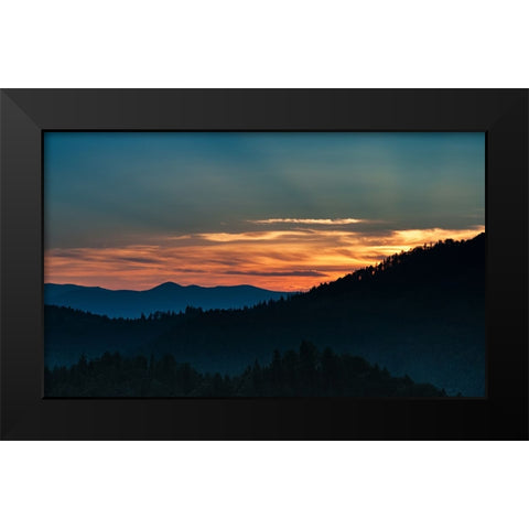Mountain View 62 Black Modern Wood Framed Art Print by Lee, Rachel