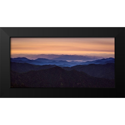 Mountain View 64 Black Modern Wood Framed Art Print by Lee, Rachel