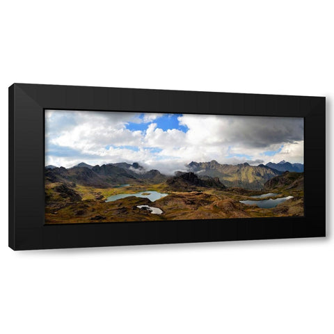 Mountain View 65 Black Modern Wood Framed Art Print by Lee, Rachel