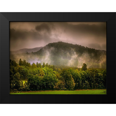 Mountain View 66 Black Modern Wood Framed Art Print by Lee, Rachel