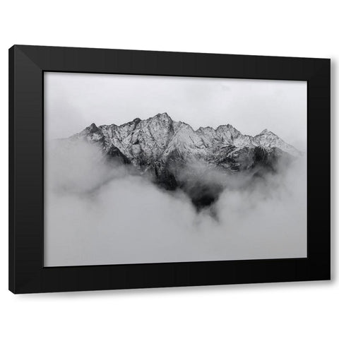 Mountain View 68 Black Modern Wood Framed Art Print with Double Matting by Lee, Rachel