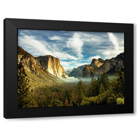 Mountain View 69 Black Modern Wood Framed Art Print by Lee, Rachel