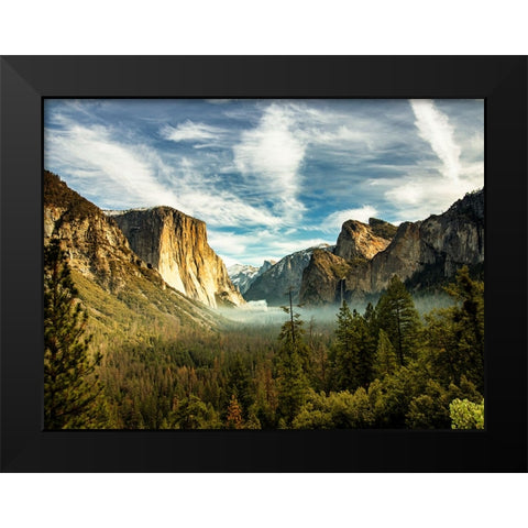 Mountain View 69 Black Modern Wood Framed Art Print by Lee, Rachel