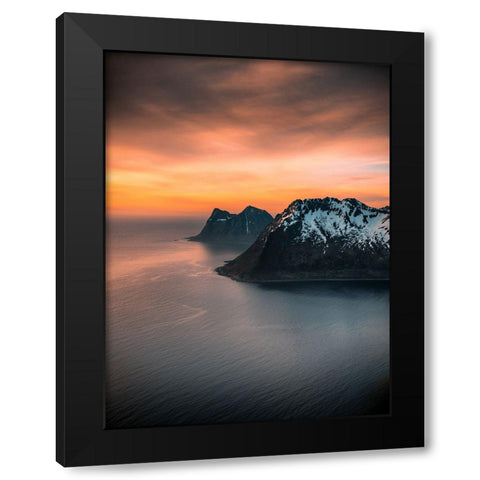 Mountain View 72 Black Modern Wood Framed Art Print by Lee, Rachel