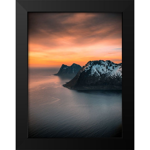 Mountain View 72 Black Modern Wood Framed Art Print by Lee, Rachel