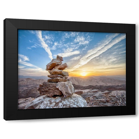 Mountain View 74 Black Modern Wood Framed Art Print by Lee, Rachel