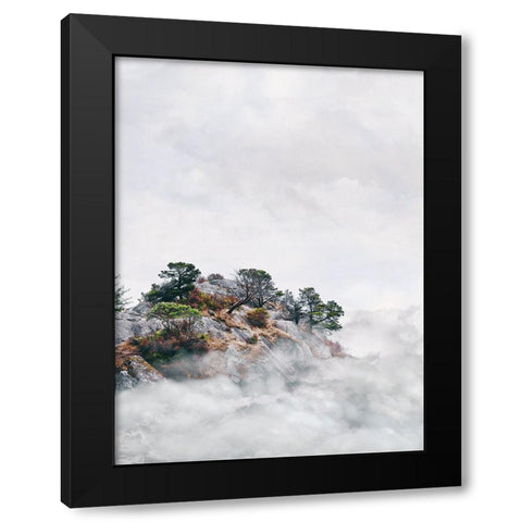 Mountain View 75 Black Modern Wood Framed Art Print with Double Matting by Lee, Rachel