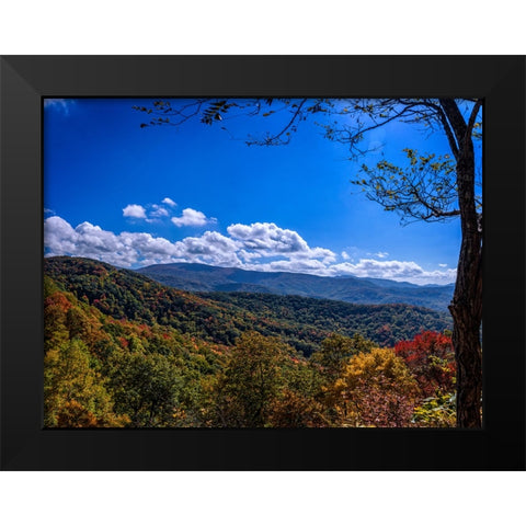 NC Fall Mountains 1 Black Modern Wood Framed Art Print by Lee, Rachel