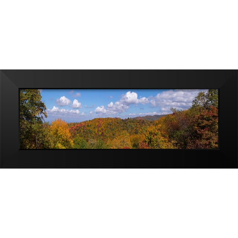NC Fall Mountains 3 Black Modern Wood Framed Art Print by Lee, Rachel