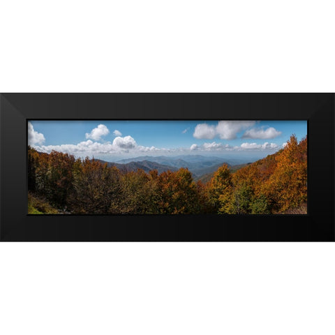 NC Fall Mountains 4 Black Modern Wood Framed Art Print by Lee, Rachel