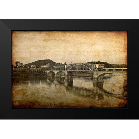 Nooga Bridge Black Modern Wood Framed Art Print by Lee, Rachel