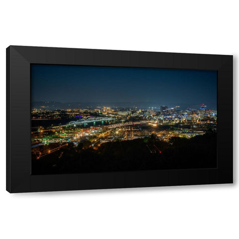 Northshore Lights Black Modern Wood Framed Art Print by Lee, Rachel