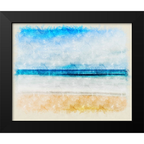 Ocean 10 Watercolor Black Modern Wood Framed Art Print by Lee, Rachel