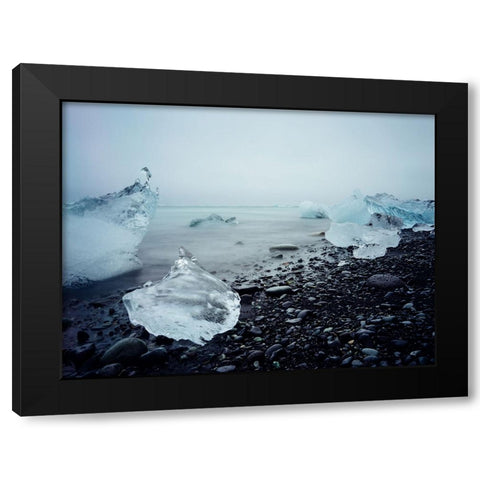 Ocean 17 Black Modern Wood Framed Art Print with Double Matting by Lee, Rachel