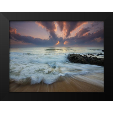 Ocean 24 Black Modern Wood Framed Art Print by Lee, Rachel