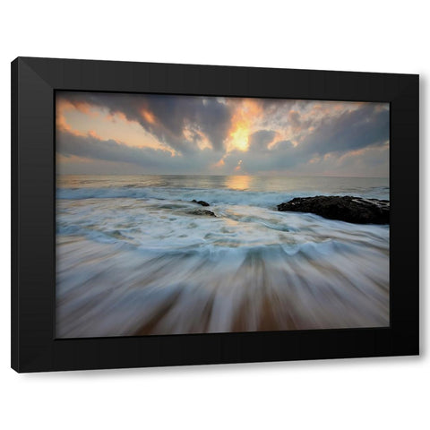 Ocean 25 Black Modern Wood Framed Art Print by Lee, Rachel