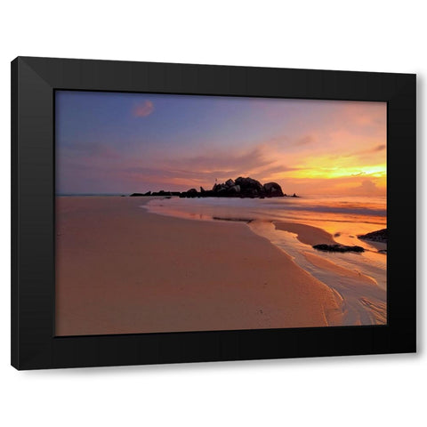 Ocean 27 Black Modern Wood Framed Art Print with Double Matting by Lee, Rachel