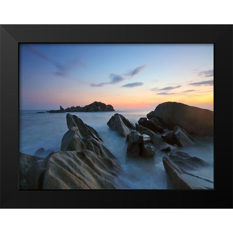 Ocean 34 Black Modern Wood Framed Art Print by Lee, Rachel