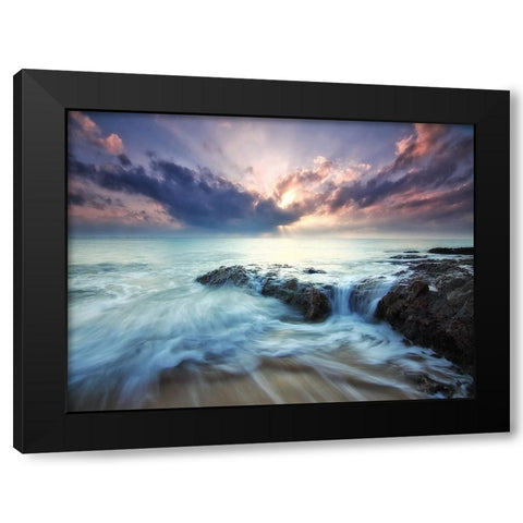 Ocean 37 Black Modern Wood Framed Art Print by Lee, Rachel