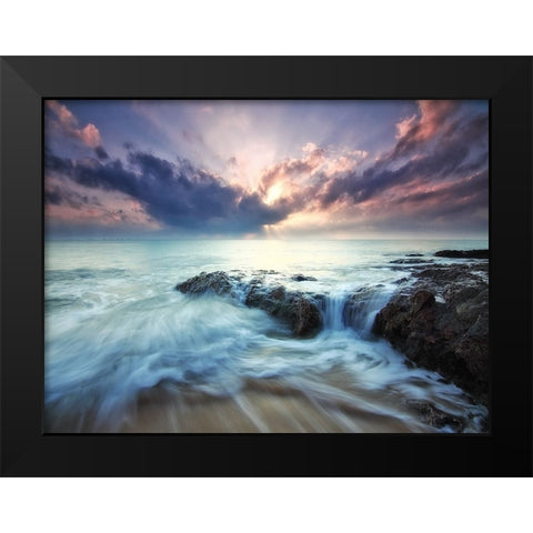 Ocean 37 Black Modern Wood Framed Art Print by Lee, Rachel