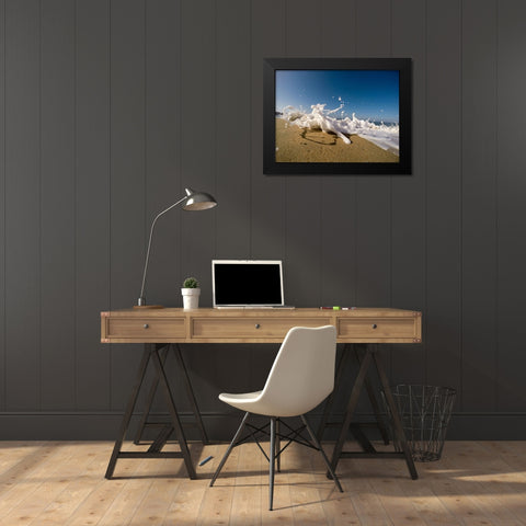 Ocean 48 Black Modern Wood Framed Art Print by Lee, Rachel